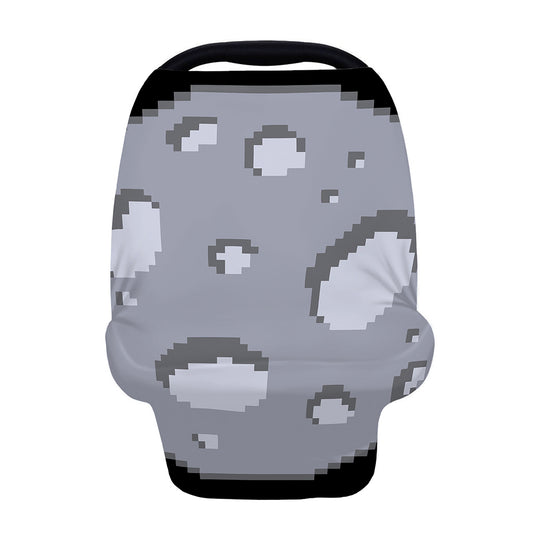 8-Bit Pixel Moon Print Baby Seat Cover