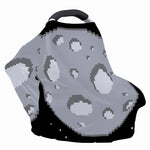 8-Bit Pixel Moon Print Baby Seat Cover