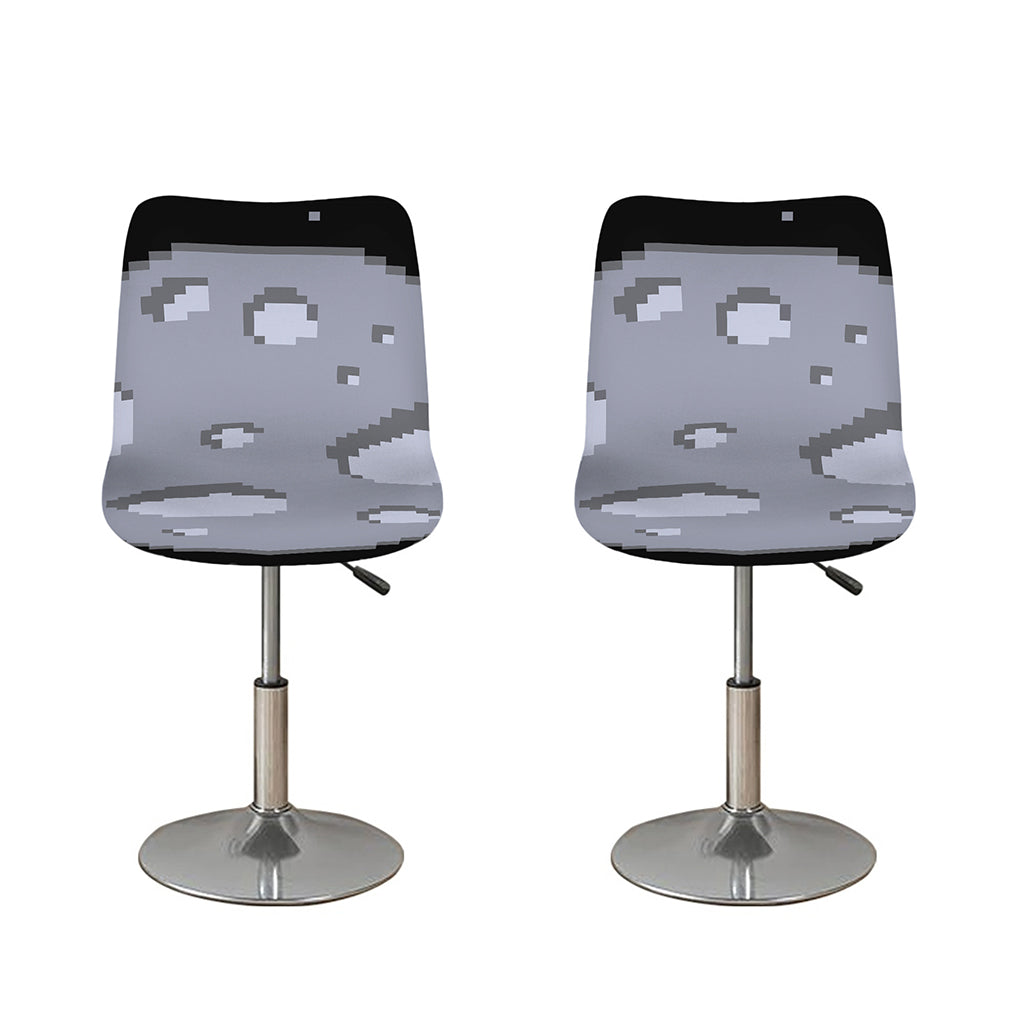 8-Bit Pixel Moon Print Bar Stool Covers