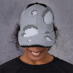 8-Bit Pixel Moon Print Baseball Cap