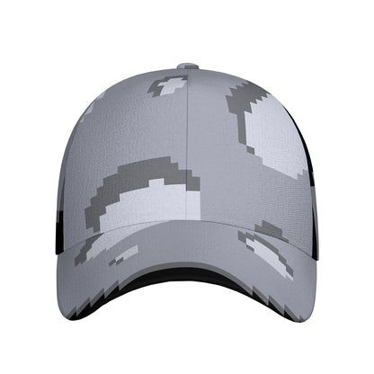8-Bit Pixel Moon Print Baseball Cap