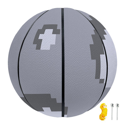 8-Bit Pixel Moon Print Basketball