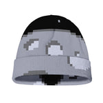 8-Bit Pixel Moon Print Beanie