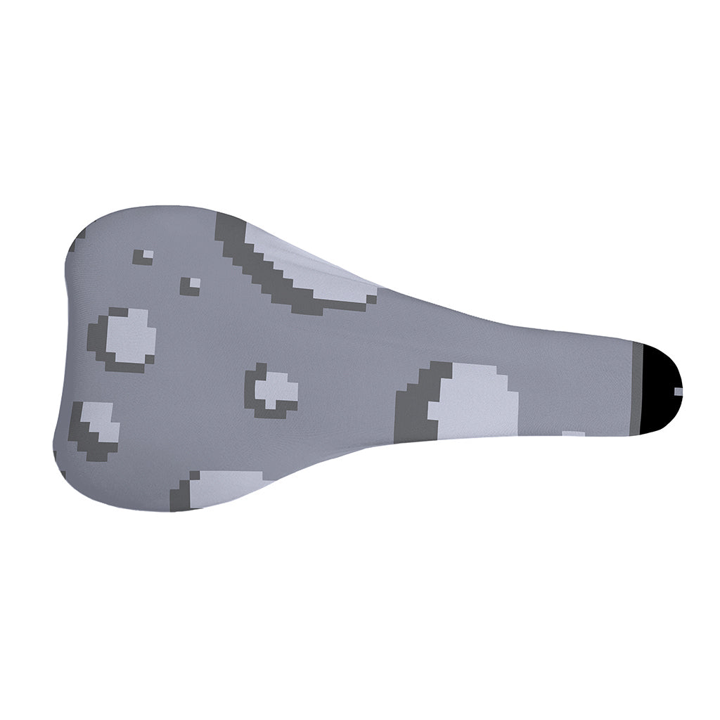 8-Bit Pixel Moon Print Bicycle Seat Cover