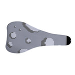 8-Bit Pixel Moon Print Bicycle Seat Cover