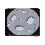 8-Bit Pixel Moon Print Bifold Wallet
