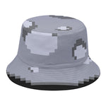 8-Bit Pixel Moon Print Bucket Hat