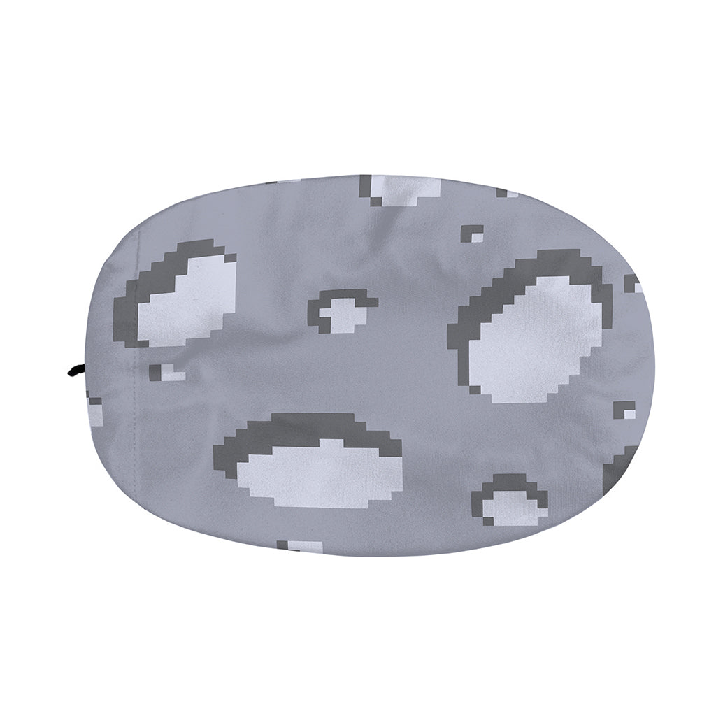 8-Bit Pixel Moon Print Car Side Mirror Covers