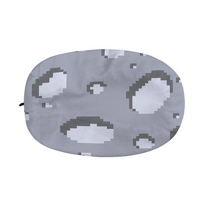 8-Bit Pixel Moon Print Car Side Mirror Covers