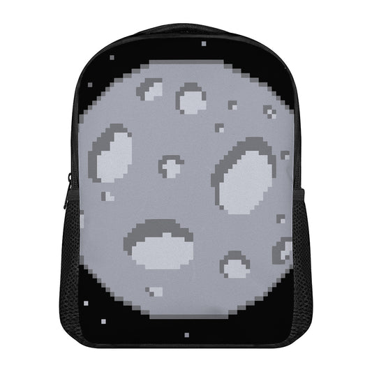 8-Bit Pixel Moon Print Casual Backpack