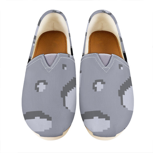 8-Bit Pixel Moon Print Casual Shoes