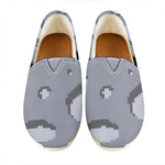 8-Bit Pixel Moon Print Casual Shoes