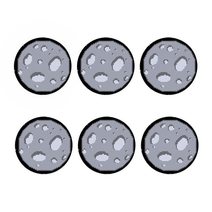 8-Bit Pixel Moon Print Coaster Set