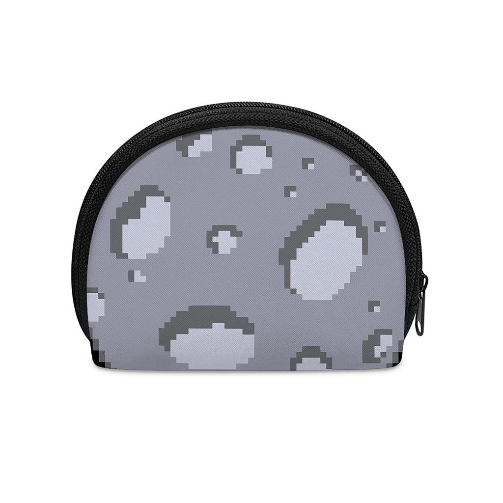 8-Bit Pixel Moon Print Coin Purse