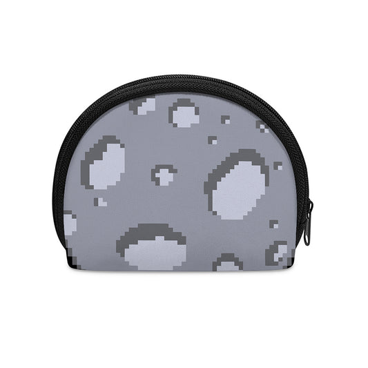 8-Bit Pixel Moon Print Coin Purse