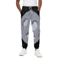 8-Bit Pixel Moon Print Cotton Sweatpants