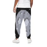 8-Bit Pixel Moon Print Cotton Pants