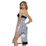 8-Bit Pixel Moon Print Cross Back Cami Dress