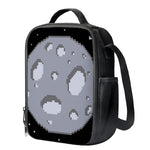 8-Bit Pixel Moon Print Crossbody Lunch Bag