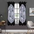 8-Bit Pixel Moon Print Grommet Curtain Panels