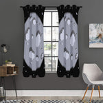 8-Bit Pixel Moon Print Curtain