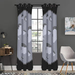 8-Bit Pixel Moon Print Curtain