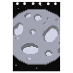 8-Bit Pixel Moon Print Curtain