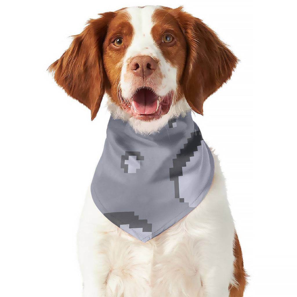8-Bit Pixel Moon Print Dog Bandana