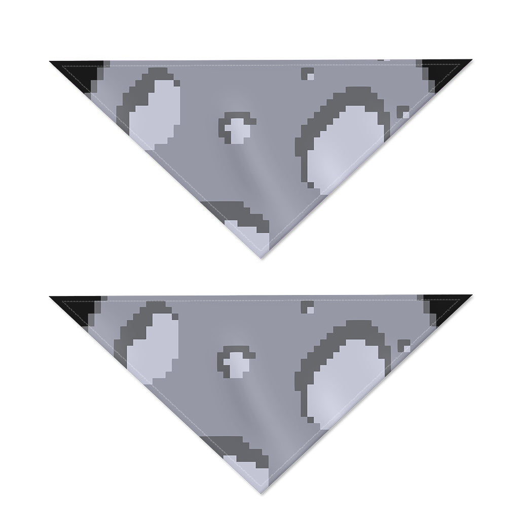 8-Bit Pixel Moon Print Dog Bandana
