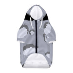 8-Bit Pixel Moon Print Dog Zip Up Hoodie