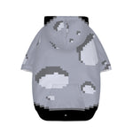 8-Bit Pixel Moon Print Dog Zip Up Hoodie