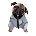 8-Bit Pixel Moon Print Dog Zip Up Jacket
