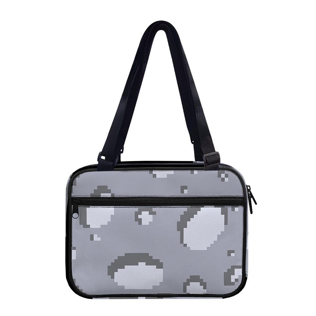 8-Bit Pixel Moon Print Double Strap Bible Bag