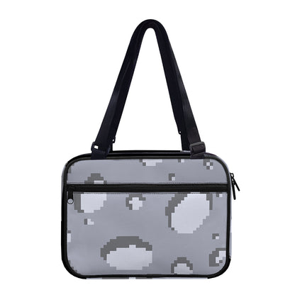 8-Bit Pixel Moon Print Double Strap Bible Bag