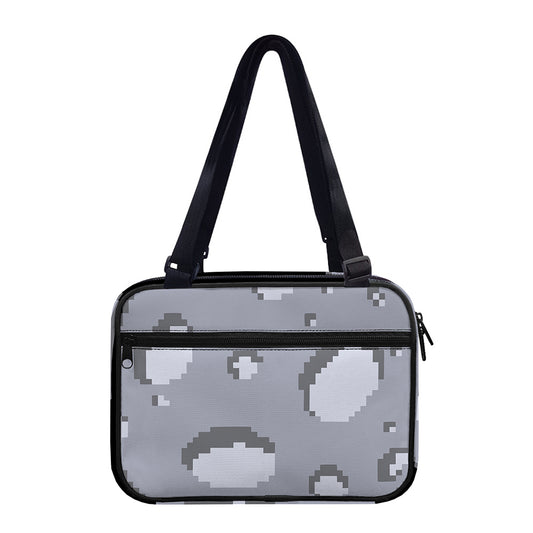 8-Bit Pixel Moon Print Double Strap Bible Bag