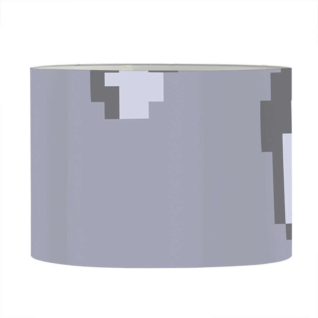8-Bit Pixel Moon Print Drum Lamp Shade