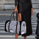 8-Bit Pixel Moon Print Duffle Bag