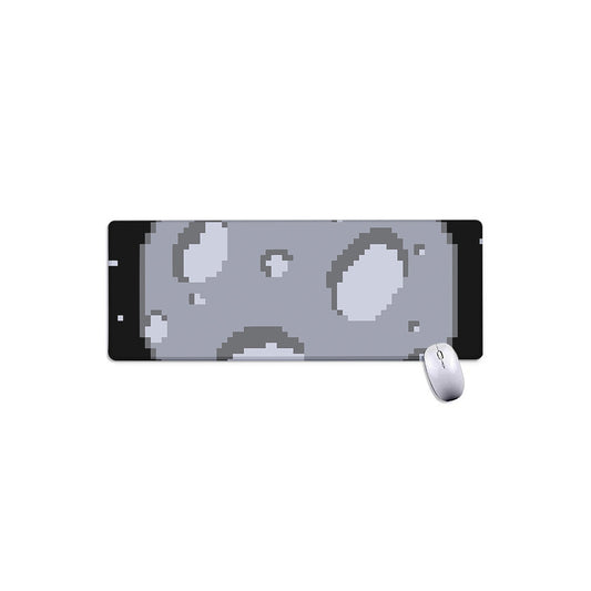 8-Bit Pixel Moon Print Extended Mouse Pad