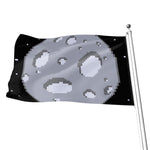 8-Bit Pixel Moon Print Flag