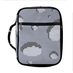 8-Bit Pixel Moon Print Front Pocket Bible Bag