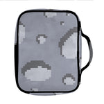 8-Bit Pixel Moon Print Front Pocket Bible Bag