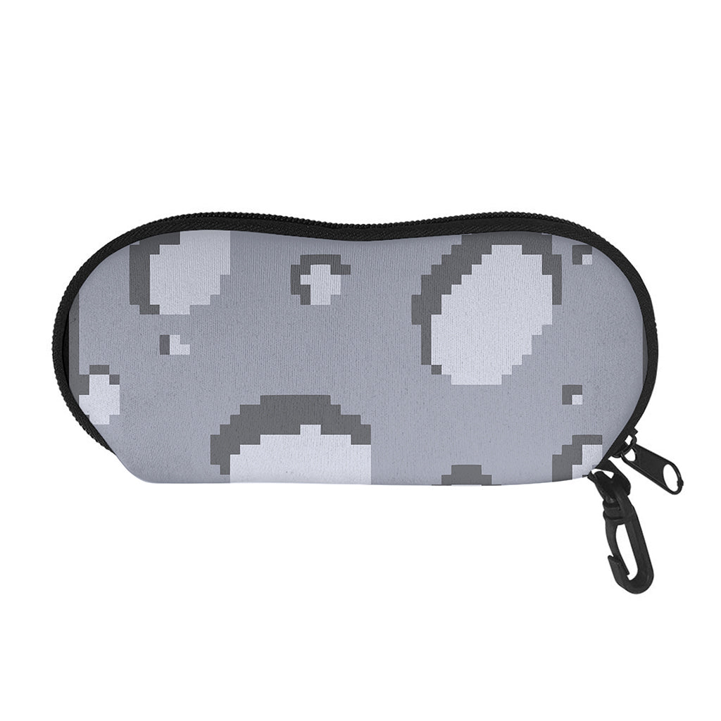 8-Bit Pixel Moon Print Glasses Case