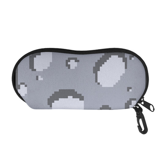 8-Bit Pixel Moon Print Glasses Case
