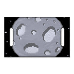 8-Bit Pixel Moon Print Golf Cart Seat Cover