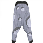 8-Bit Pixel Moon Print Hammer Pants