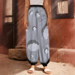 8-Bit Pixel Moon Print Harem Pants