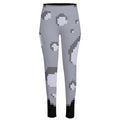 8-Bit Pixel Moon Print High-Waisted Pocket Leggings