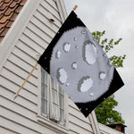 8-Bit Pixel Moon Print House Flag