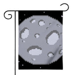 8-Bit Pixel Moon Print House Flag