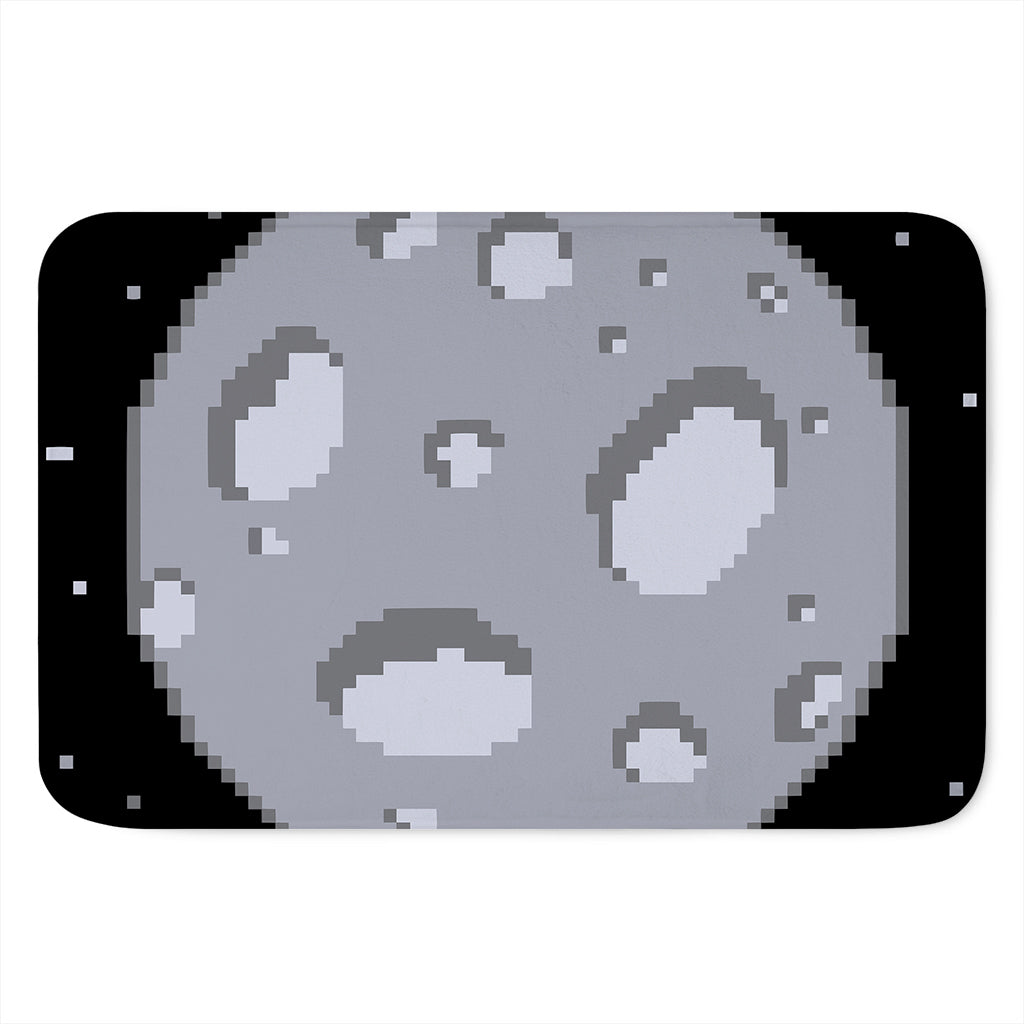 8-Bit Pixel Moon Print Indoor Door Mat